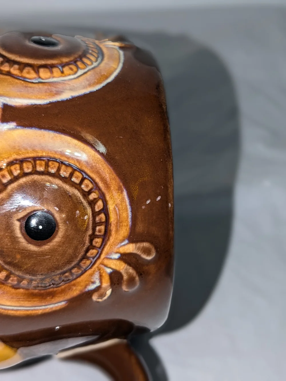 Burton+Burton Brown and Green Owl Ceramic Mug - Picture 5 of 8
